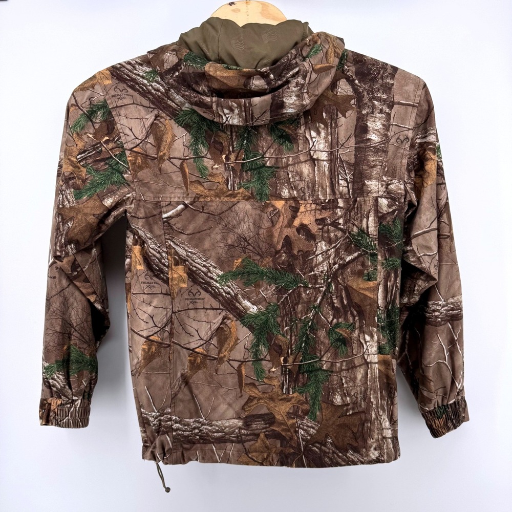 Realtree Xtra Camo Hooded Full Zip Hunting Jacket Mens Medium Brown Tree Pattern - Picture 3 of 8
